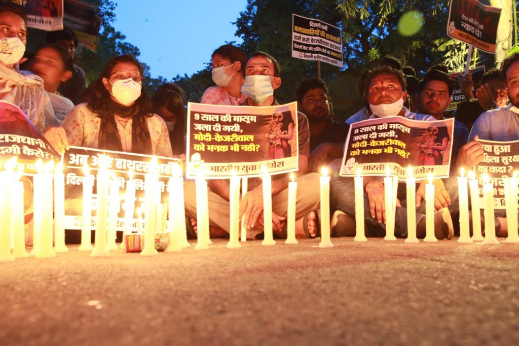 Youth Congress takes out Candle March over minor's rape case