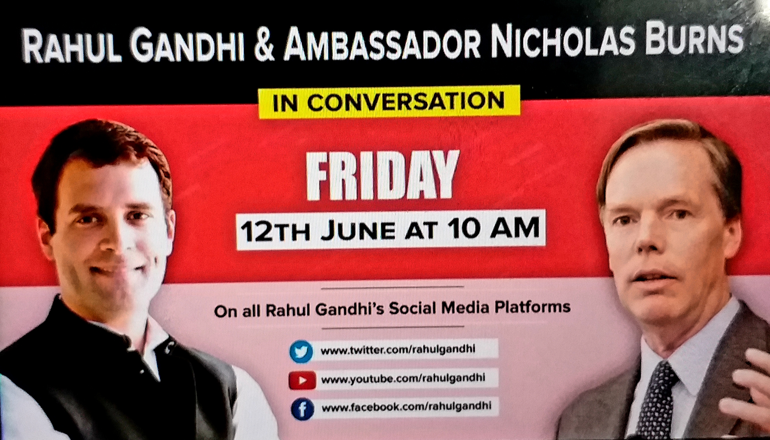 Rahul Gandhi, former US diplomat Nicholas Burns to discuss global fallout of COVID-19 pandemic