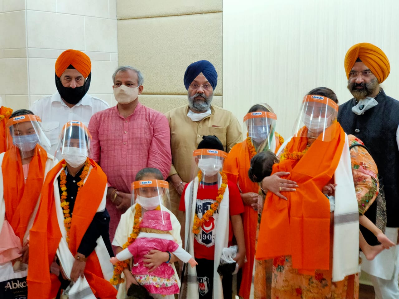 The first batch of eleven members of the minuscule Sikh community from Afghanistan arrived in India