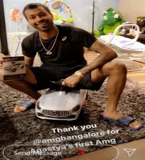 star cricketer hardik pandya disclose his newborn sons name