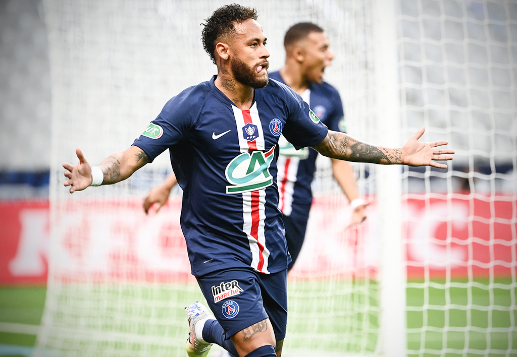 Neymar scored the winning goal in the French Cup final.