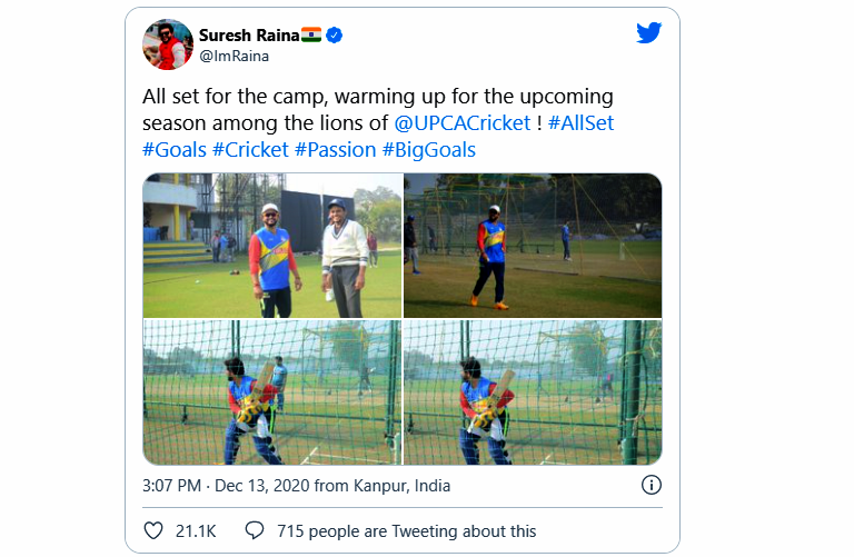 Suresh Raina is making a comeback from t20 competition