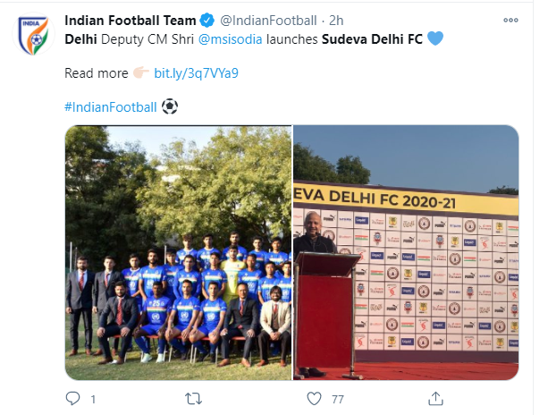 Deputy cm manish sisodia launches sudeva delhi fc