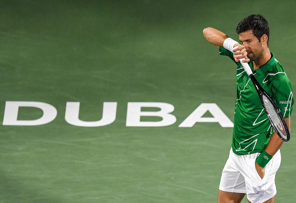 Novak Djokovic,  Dubai, Gael Monfils,  Dubai Tennis Championships