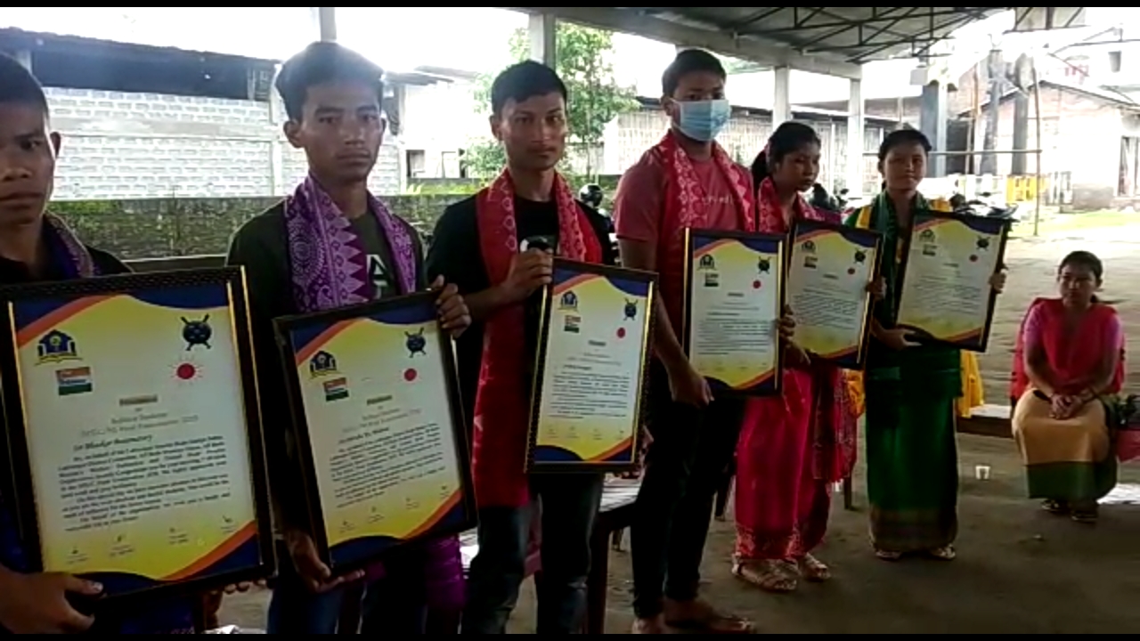 felicitation of brilliant bodo student at lakhimpur