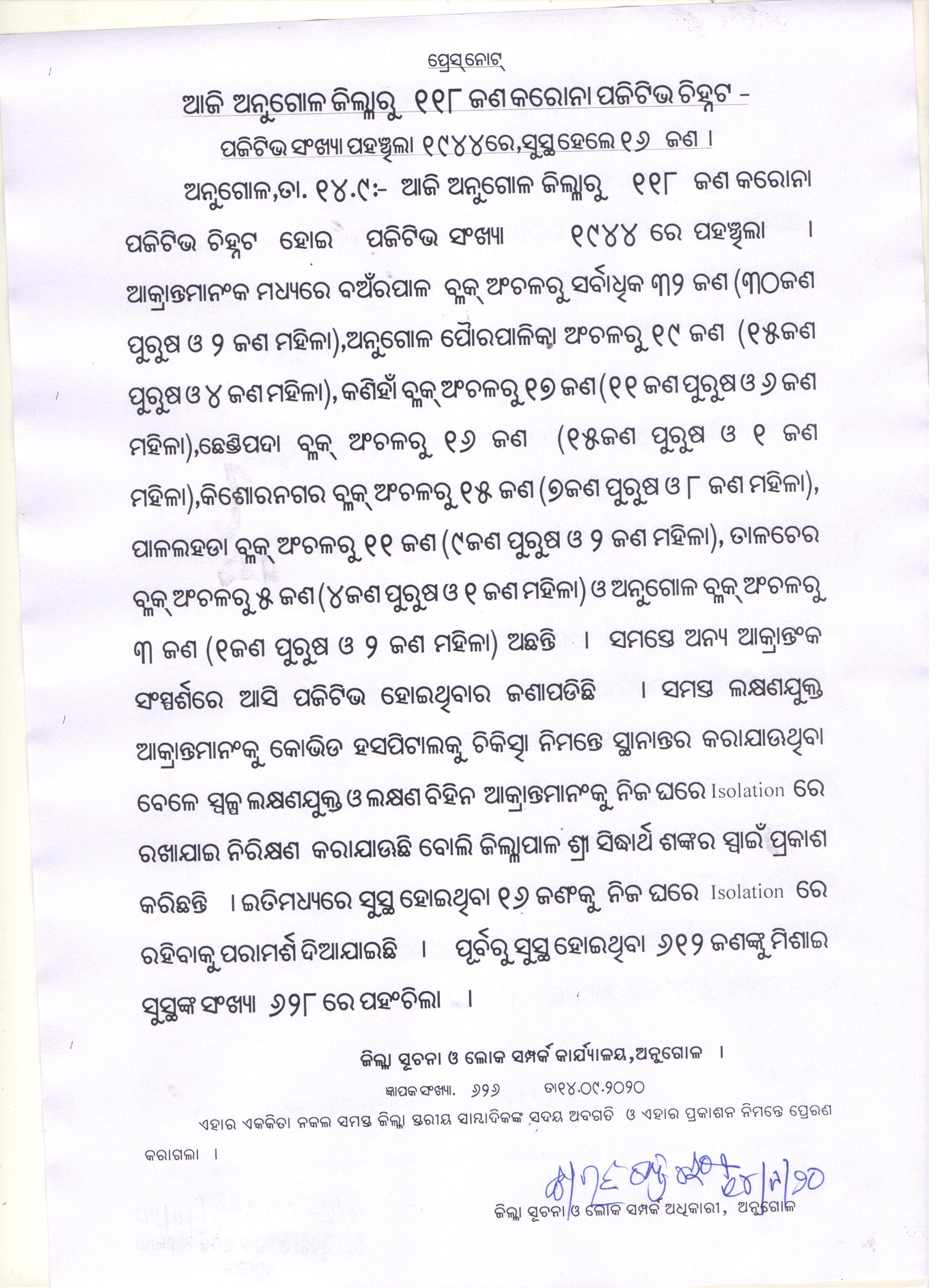 ବିଗୁଡ଼ିଛ କୋରୋନା ସ୍ଥିତି ! 2 ହଜାରକୁ ଛୁଇଁବ ଆକ୍ରାନ୍ତଙ୍କ ସଂଖ୍ୟା