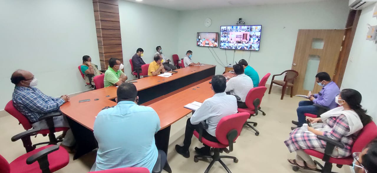 Collector Ganjam attened Review meeting for COVID-19 mgt