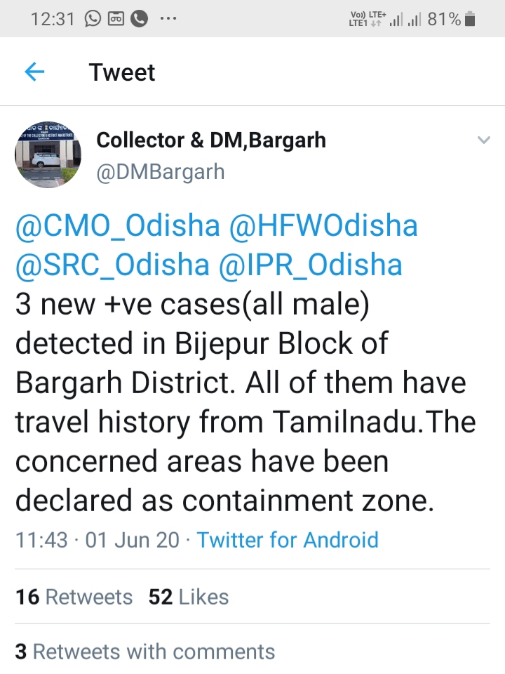 corona in bargarh, corona update, corona situation in odisha, corona situation in bargarh, bargarh latest news, ବରଗଡରେ କୋରୋନା, କୋରୋନା ଅପଡେଟ, ରାଜ୍ୟରେ କୋରୋନା ସ୍ଥିତି, ବରଗଡରେ କୋରୋନା ସ୍ଥିତି, ବରଗଡ ଲାଟେଷ୍ଟ ନ୍ୟୁଜ୍‌