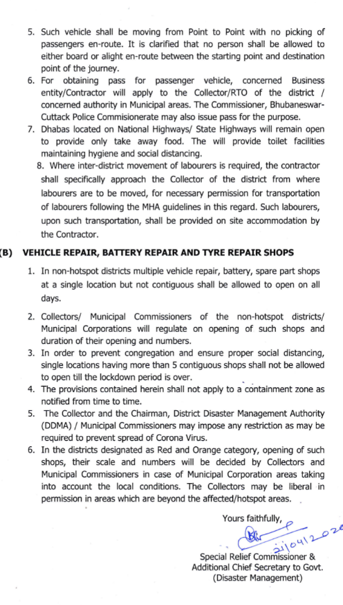 repairing  shop will open in state except hotspot area