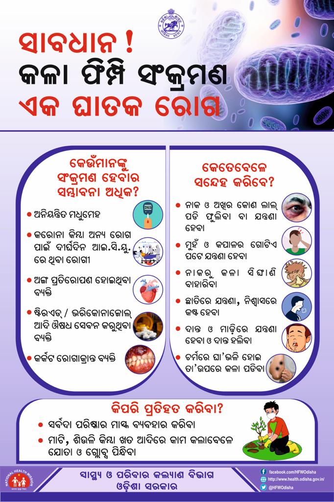 ସାବଧାନ! କଳା ଫିମ୍ପି ସଂକ୍ରମଣ ଏକ ଘାତକ ରୋଗ