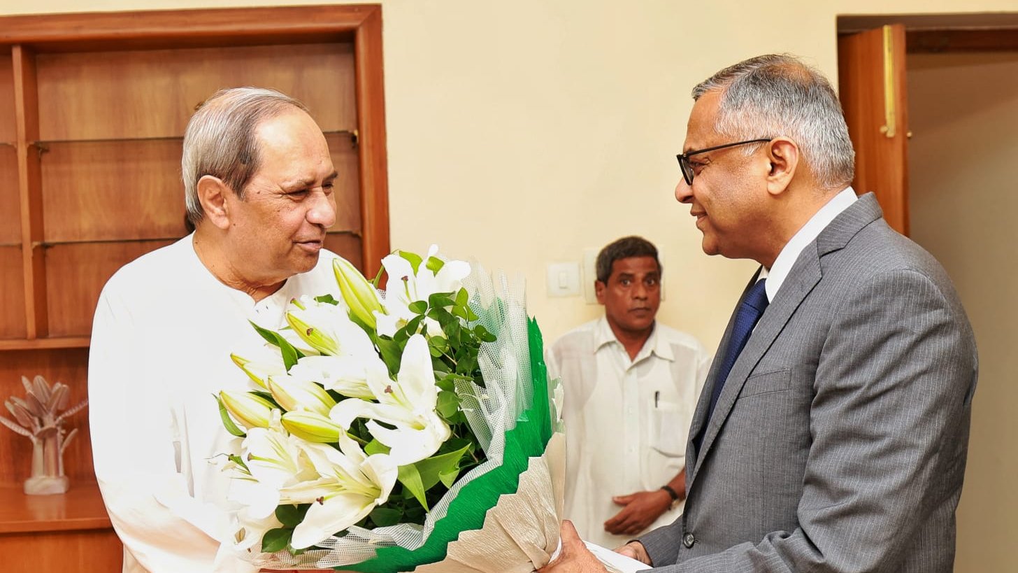 Tata Sons Chairman meet cm naveen patnaik