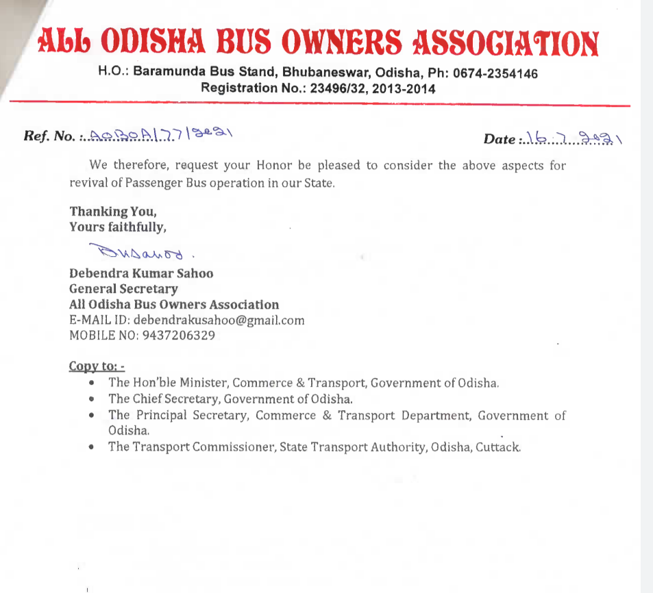 Private bus service, Private bus service to start from monday, ସୋମବାରଠାରୁ ଗଡ଼ିବ ଘରୋଇ ବସ୍‌, ଘରୋଇ ବସ ସେବା, ରାଜ୍ୟ ଘରୋଇ ବସ୍‌ ମାଲିକ ସଂଘ