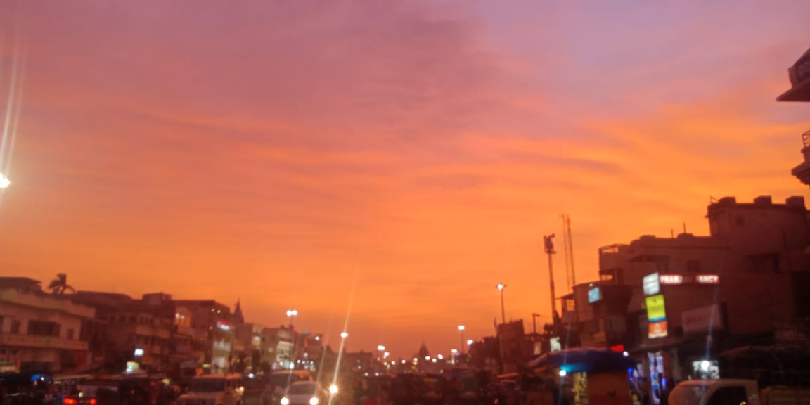 Colourful sky in odisha