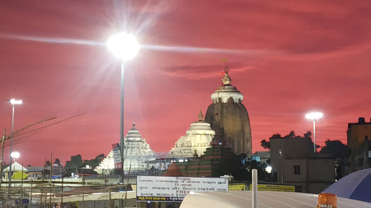 Colourful sky in odisha