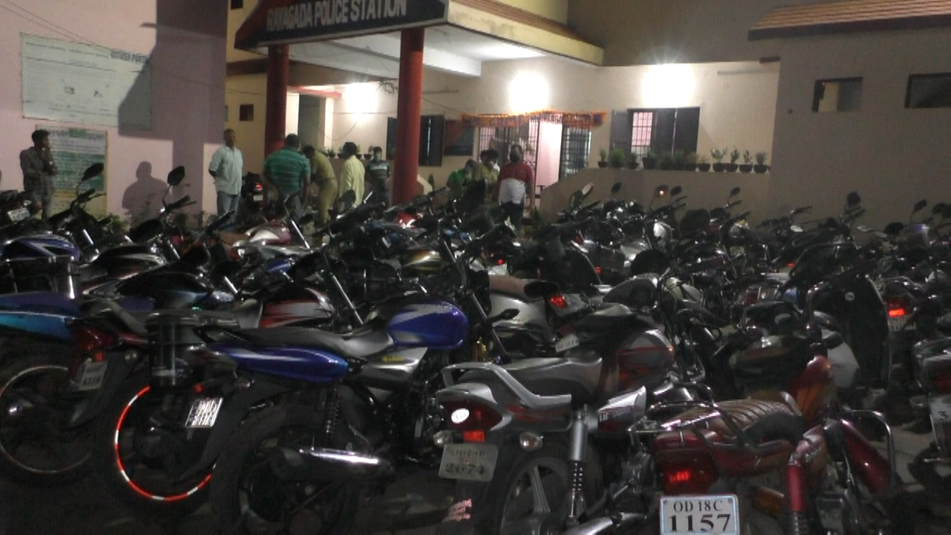 Rayagada town police seized 33 motor cycle