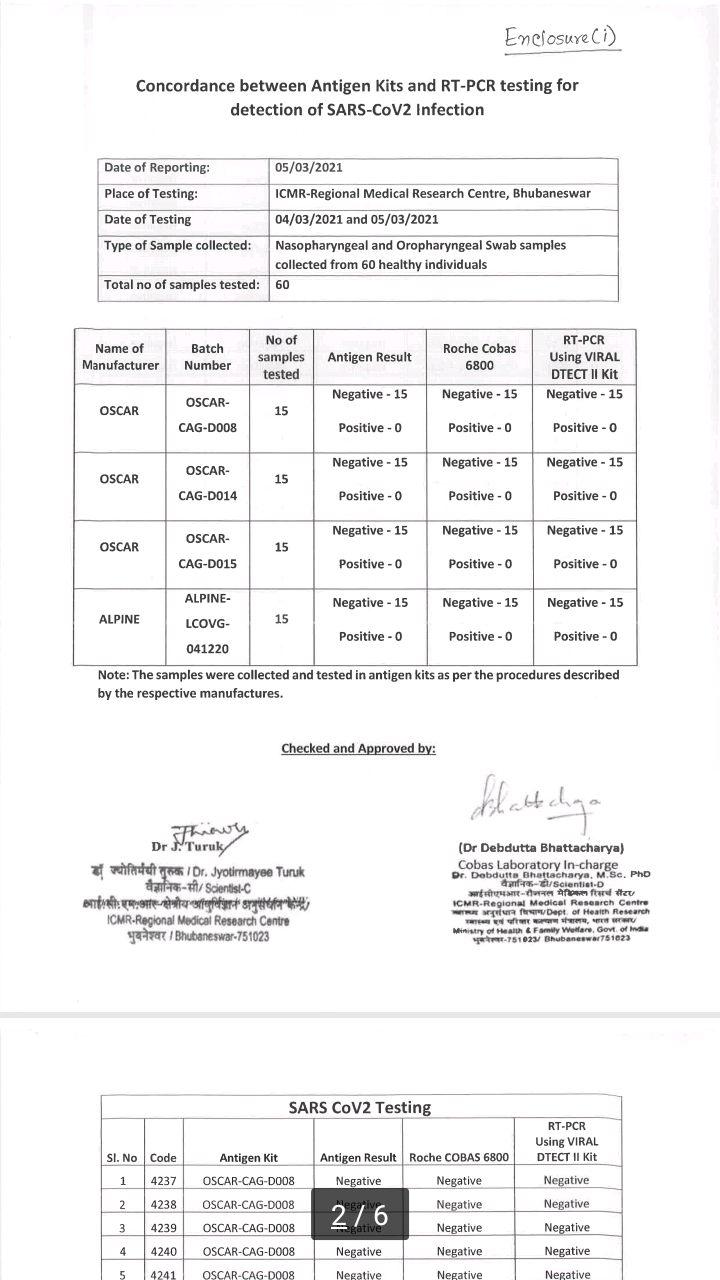 ତ୍ରୁଟିପୂର୍ଣ୍ଣ କିଟ ଘଟଣା, ଭୀମସାର କତ୍ତୃପକ୍ଷଙ୍କୁ ପ୍ରମାଣ ଦେଲା କିଟ ଯୋଗାଣକାରୀ ସଂସ୍ଥା