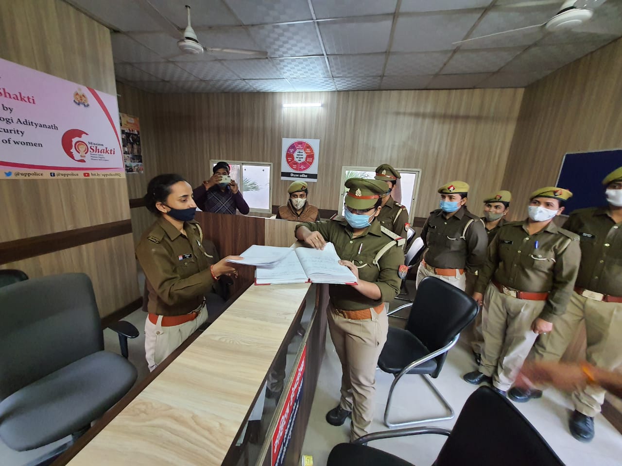 girls become police officers for one day on world children's day in all police station noida