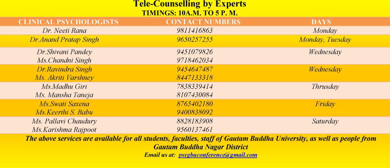 Online counselling starts in Gautam Buddha University