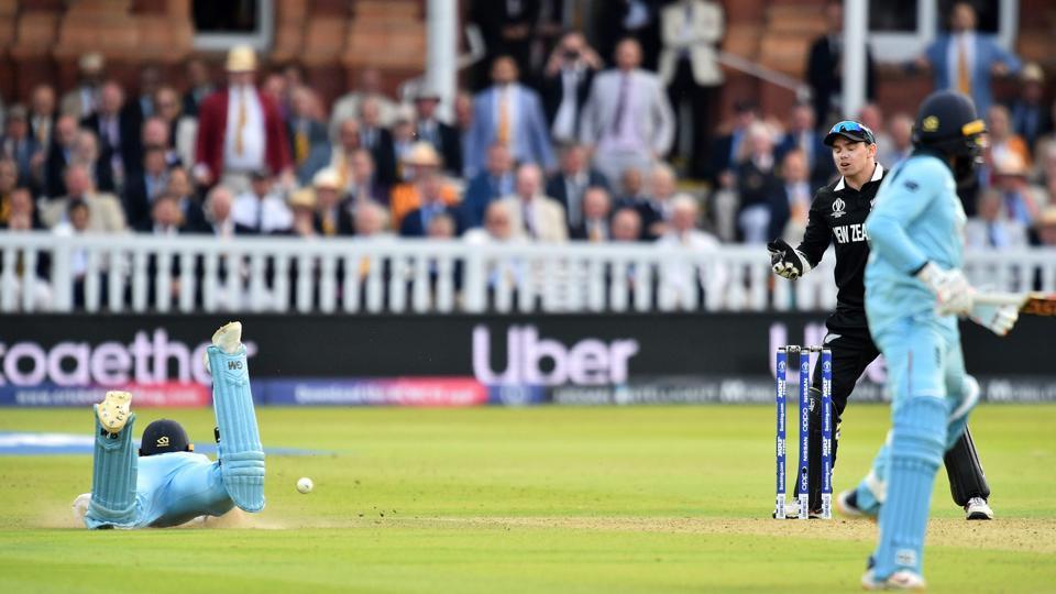 A moment from the 2019 Cricket World Cup final.