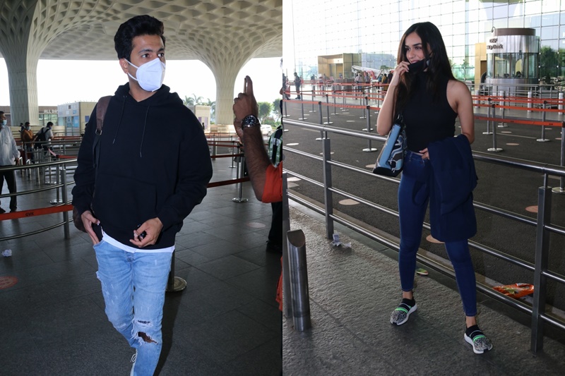 Vicky Kaushal, Manushi Chillar jet off to Maheshwar for upcoming comedy film - see pics