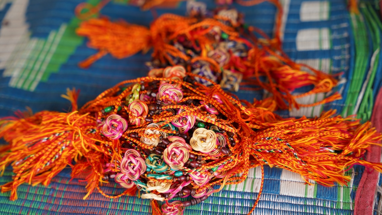 Artistic rakhis created by tribal women