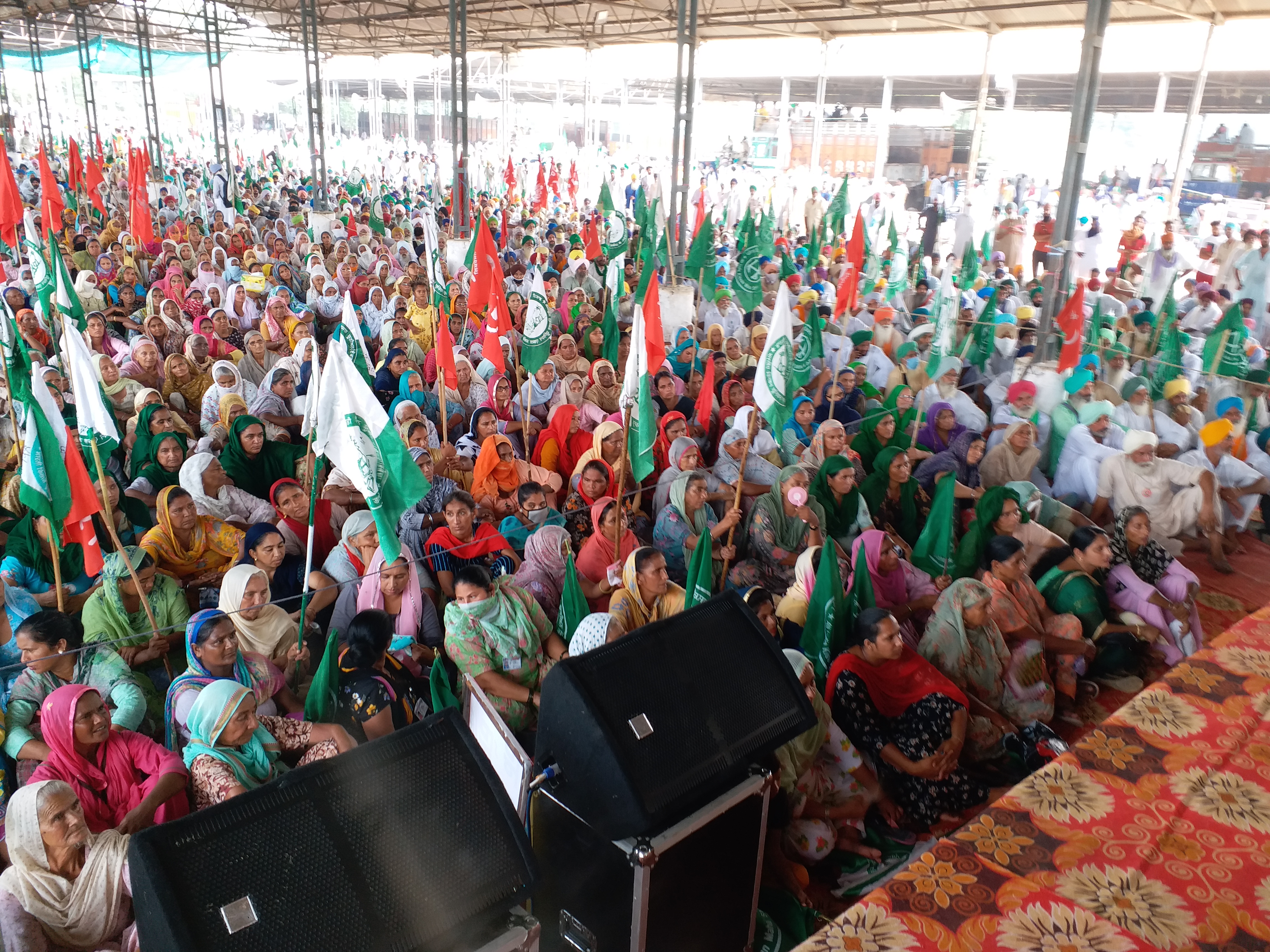 farmers organizations lalkar rally  against the agriculture ordinances In Barnala