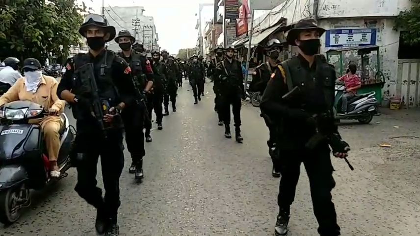 ludhiana police conduct flag march before anniversary of op blue star