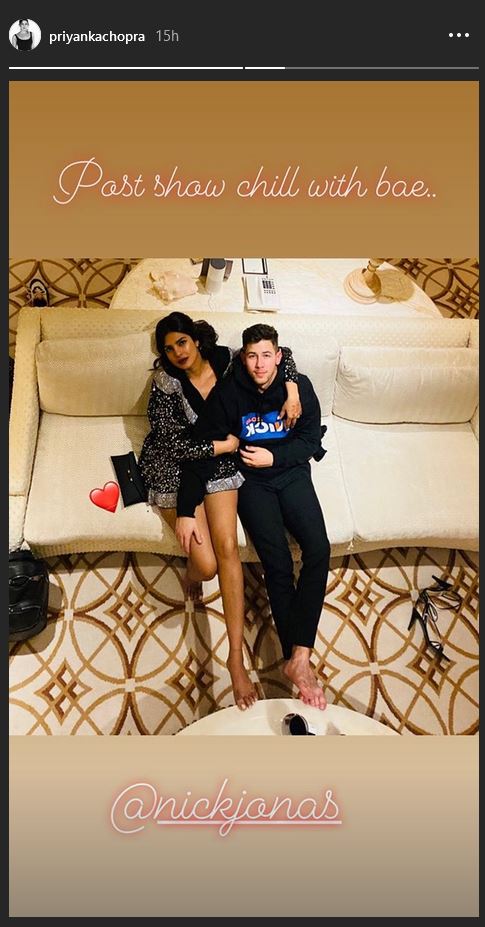 Priyanka, Nick unwind post Jonas Brothers show, shares pic