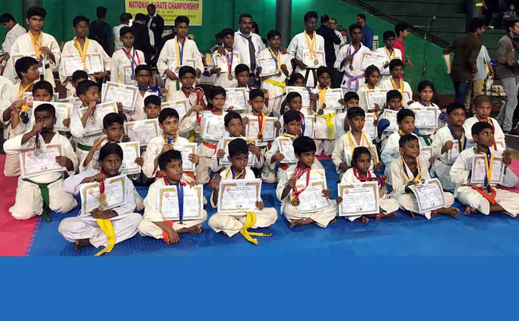 in national karate sports pudukottai childrens won 92 medals