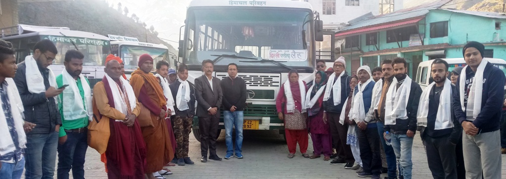 hrtc bus service started in delhi-kailang-leh route