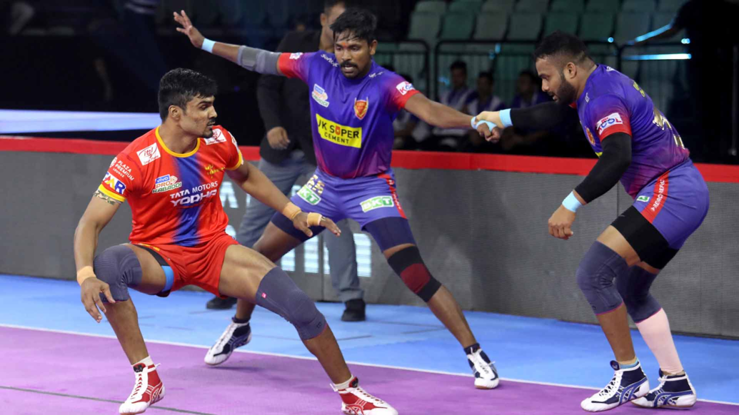 PKL7, Dabang Delhi, Naveen Kumar , UP Yoddha , Meraj Sheykh