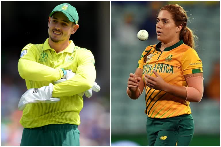 Quinton de kock  and laura wolvaardt became south african cricketer of the Year