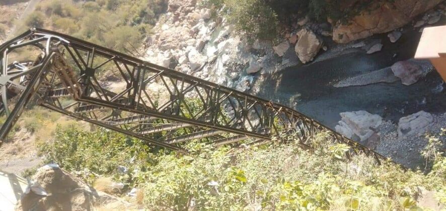 Temporary bridge being built on NH-707 collapsed before construction work