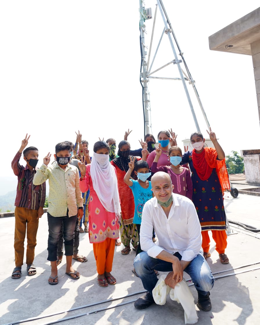 sonu sood and karan gilhotra installed towers in village of panchkula for students to study