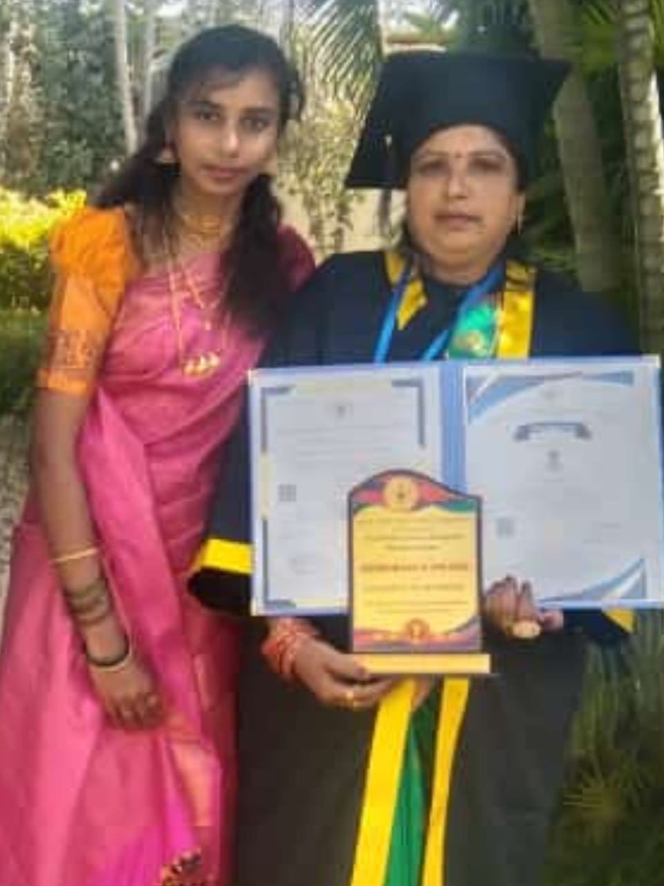 KT Lakshmamma get Honorary doctorate from Asia Vedic Culture Academy