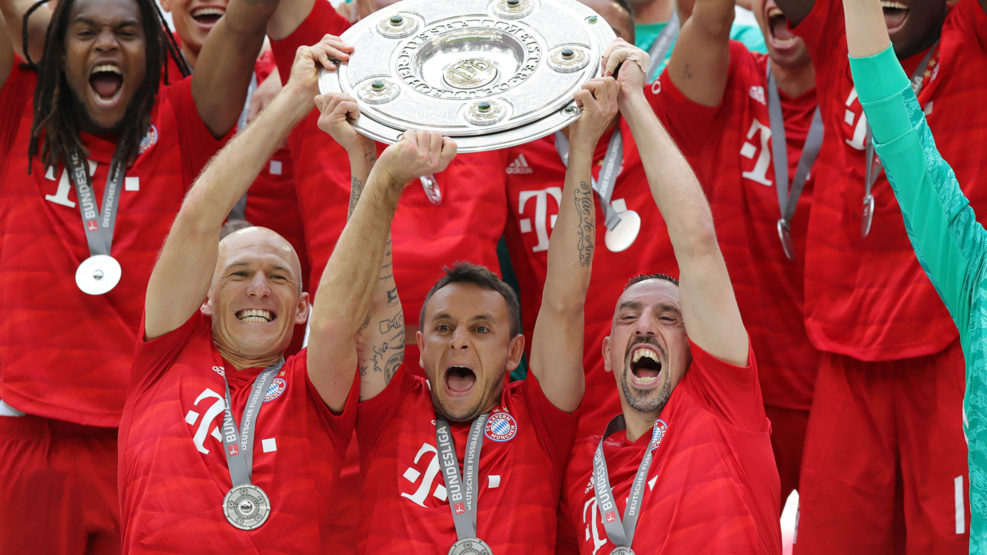 Niko Kovac,  Franck Ribery , Arjen Robben, Bayern Munich