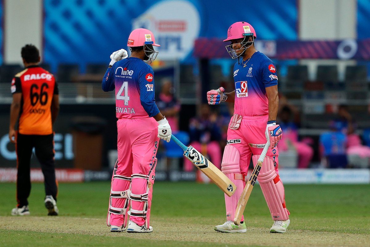 Rahul Tewatia (45 not out) and Riyan Parag (42 not out) powered Rajasthan Royals to a 5 wickets win over Sunrisers Hyderabad on October 11.