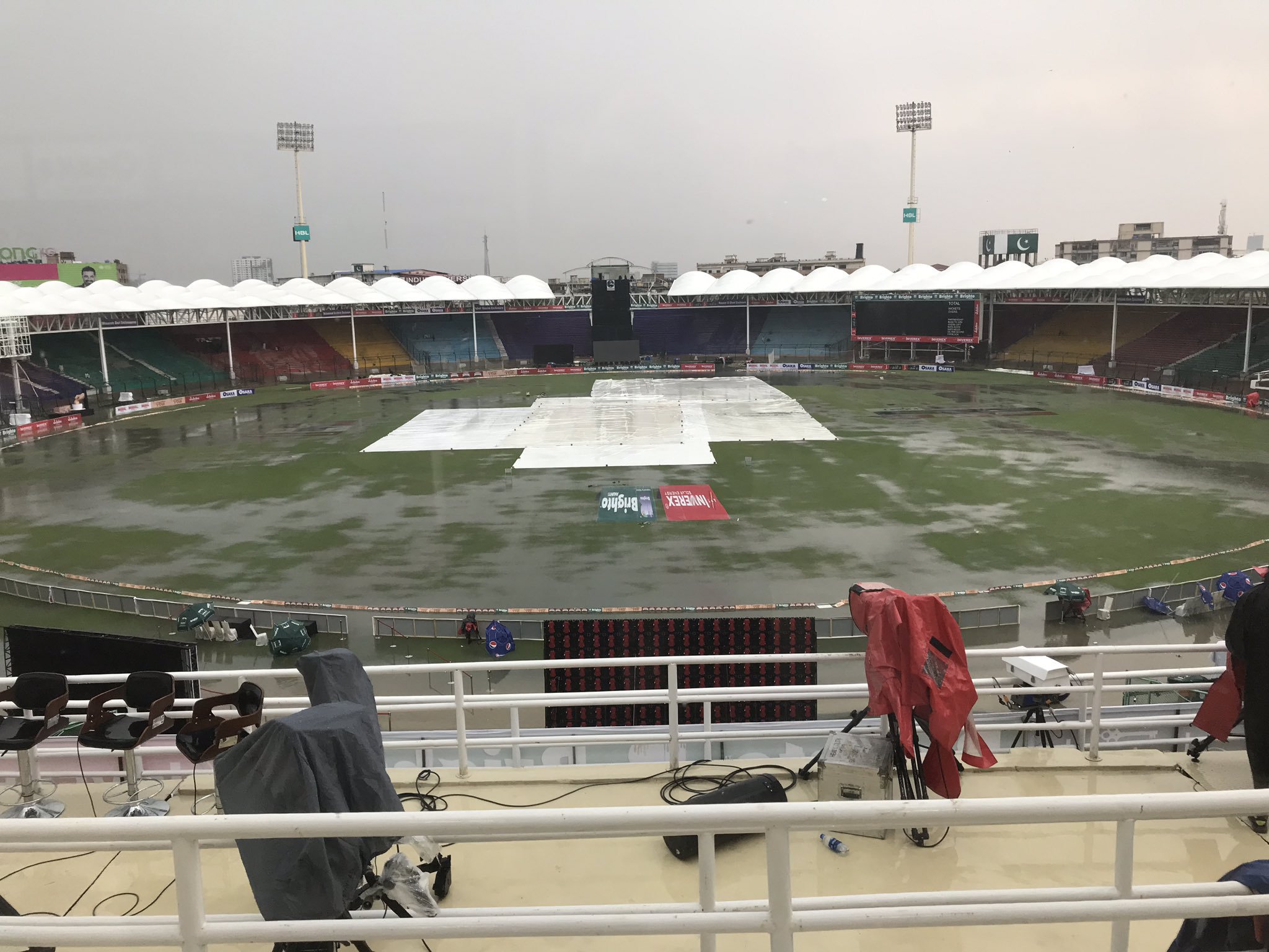 Karachi's National Stadium on Friday evening.