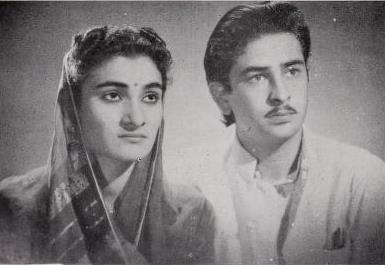 Raj Kapoor with his wife Krishna, whom he married 12th May 1946