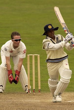 Mithali playing a shot at Taunton in 2002.