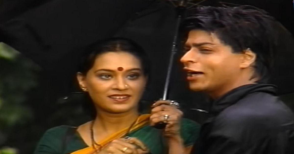 Priya tendulkar and Shah Rukh Khan in a still from Rajani directed by Basu Chatterjee