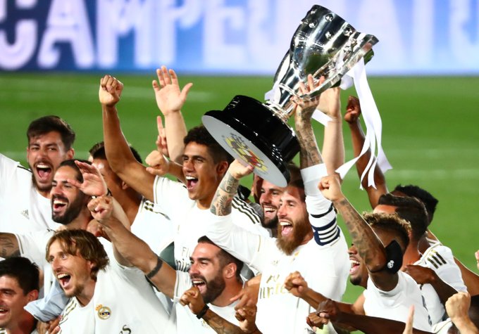 Real Madrid win 34th La Liga title, extend lead over Barcelona