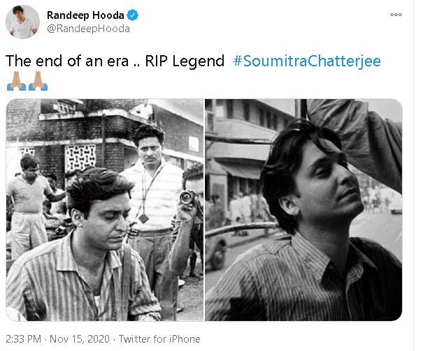 Bollywood mourns over Soumitra chatterjee