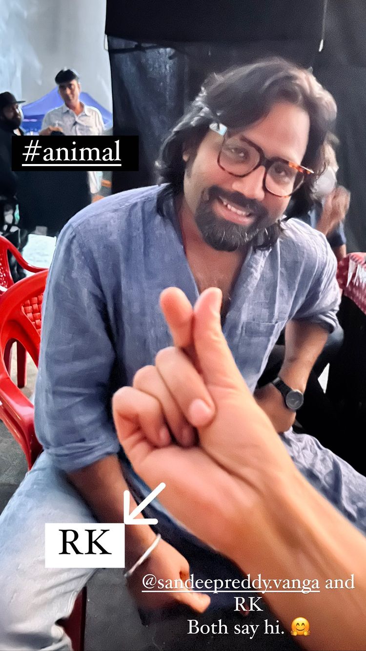 Rashmika shares BTS pic from Animal sets