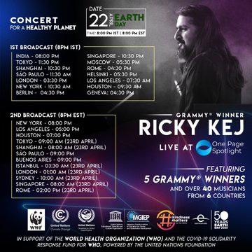 Special celebration of World Earth Day by Musician Ricki kej