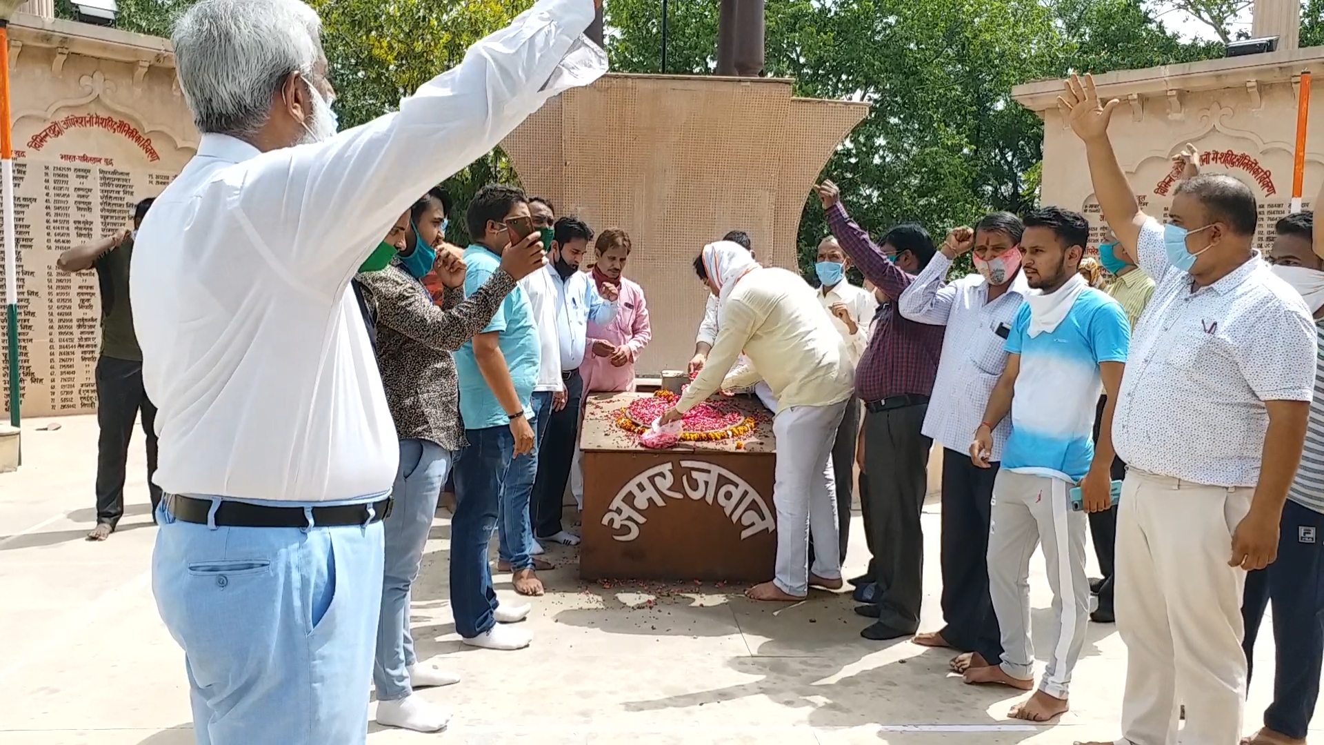 अलवर खबर, शहीद सैनिकों को दी श्रद्धांजलि, Xi Jinping in effigy Burnt Alwar, alwar news