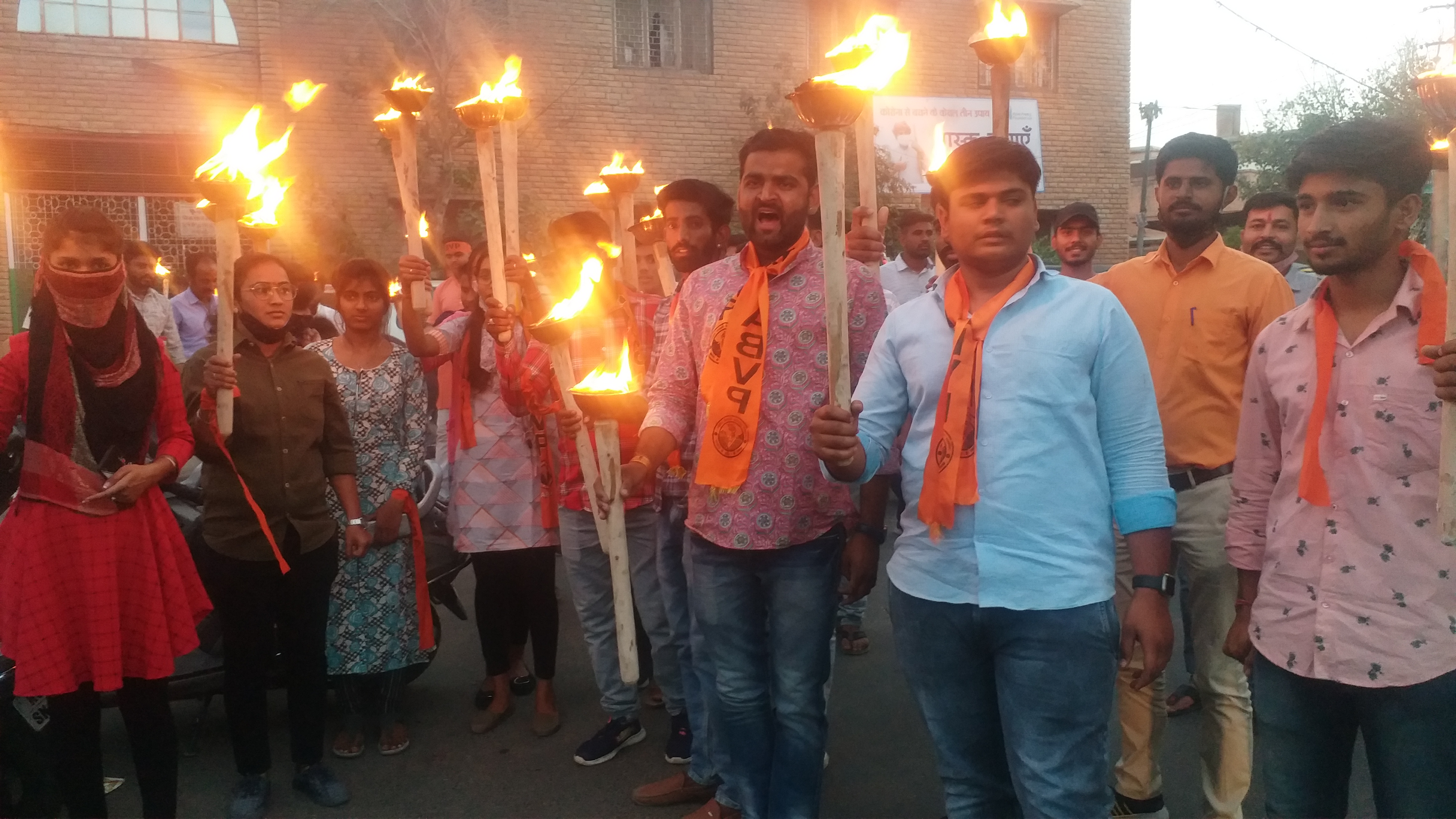 Torch procession Martyr's Day in Barmer,  Barmer Martyr's Day,  celebrated in Basedi Martyr's Day