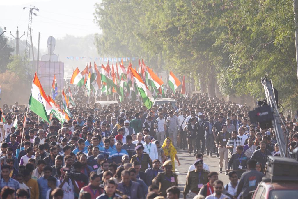 भारत जोड़ो यात्रा में शामिल हुए बीकानेर के कांग्रेस कार्यकर्ता