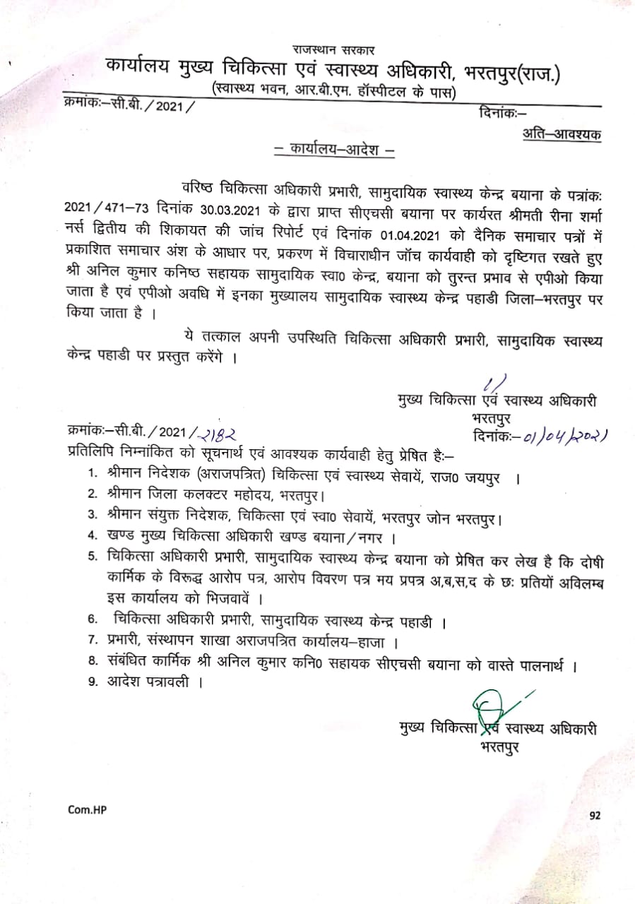 Bharatpur Police News,  Bharatpur News