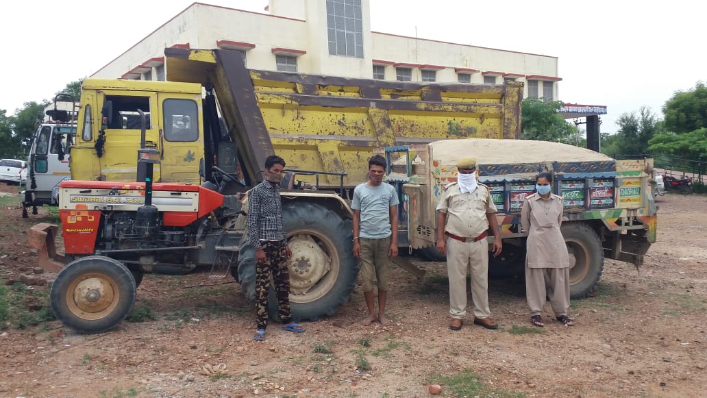 illegal gravel transport, चितौड़गढ़ न्यूज़